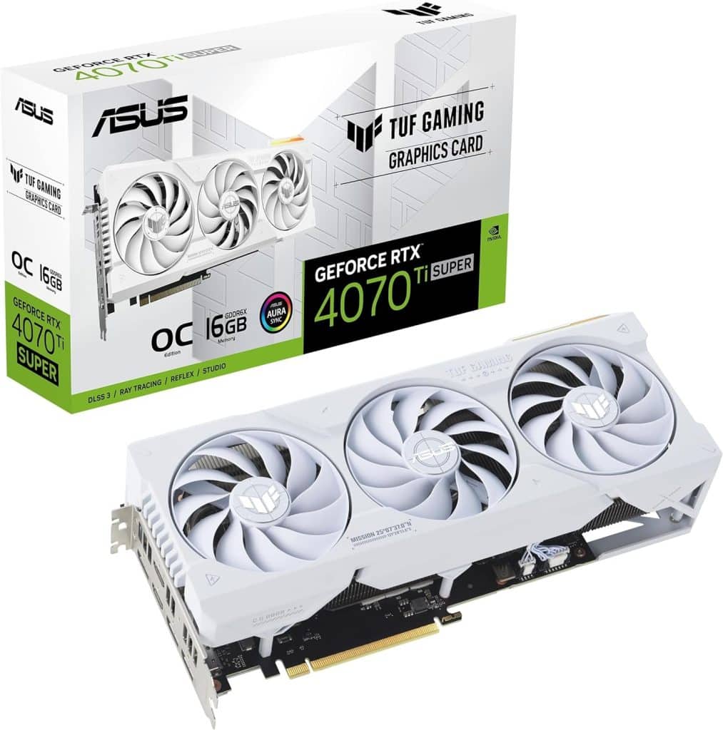 ASUS TUF Gaming NVIDIA GeForce RTX 4070 Ti Super White OC Edition